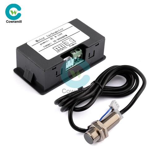 4 Digital LED Tachometer RPM Speed Meter + Hall Proximity Switch Sensor NPN - Picture 10 of 34