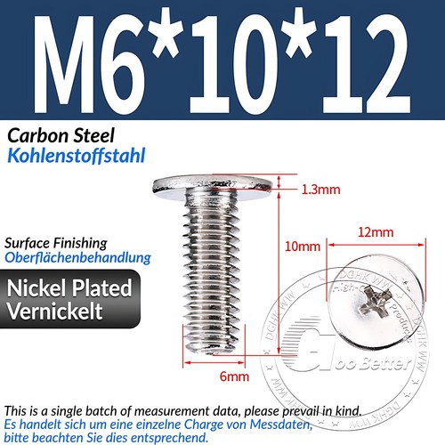 M1.2 M1.4 M1.6-M6 Black Steel CM Phillips Ultra Thin Flat Wafer Head Screw Bolt - Picture 92 of 187