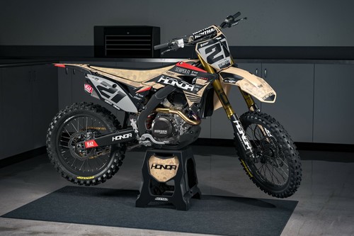 Honda CRF 450 2021 2022 2023 2024 Custom Graphic Kit TERRA Style decals stickers - Picture 5 of 7