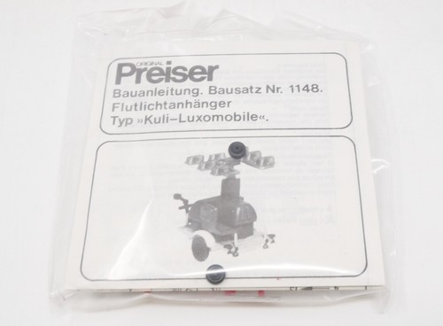 Preiser 1148, Fire Brigade Fire Fighting KULI Floodlight Trailer Kit, HO Scale - Picture 4 of 4