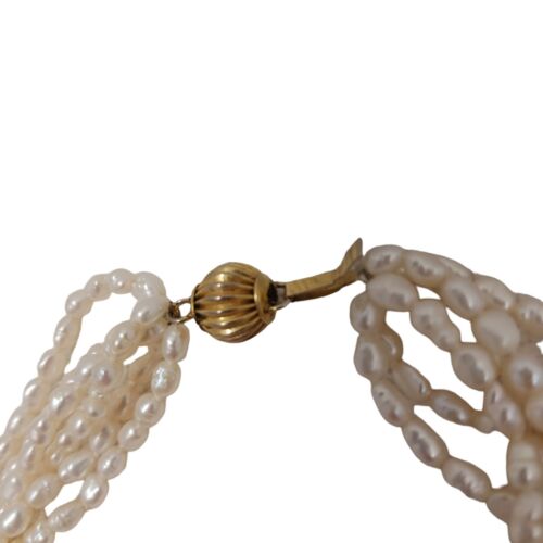 Tahiti Vintage Süßwasserperlen Schmuck Set Halskette & Armband 14k GOLD Verschluss - Bild 4 von 14