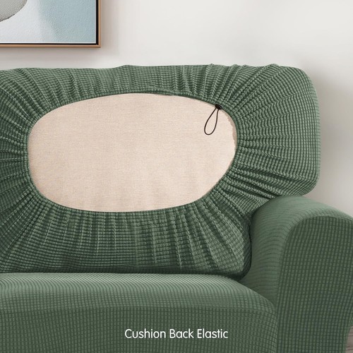 3-Piece Olive Drab Stretch Sofa Slipcover Set for Oversized Sofas and Loveseats - 第 9/11 張圖片