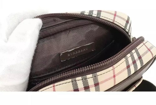 Authentic Burberry Plaid Sling Bag Cross bag Shoulder Bag Brown Small - Picture 14 of 24