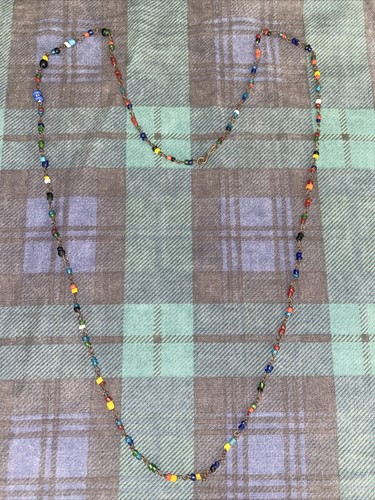 Antique Vtg Czech Bead Necklace - Picture 2 of 7