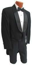Boy's Size 8 Black Tuxedo Tailcoat Full Dress White Tie Wedding Ring Bearer 8B