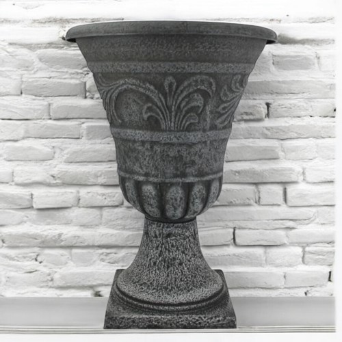 Urne Pflanzgefäß schwarz Steinoptik 54 cm groß Gartenkübel leicht 33 l Outdoor - Bild 2 von 22