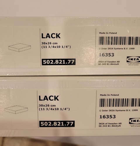 2**Ikea Lack Floating Wall Shelf White 30x26 cm 11 3/4 x 10 1/4 New In Package - Picture 2 of 2