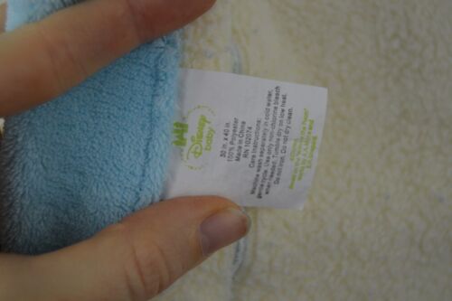 Disney Baby Winnie the Pooh Blanket Made to Cuddle Blue Heart Bee Security Lovey - Picture 6 of 9