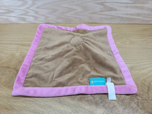 Coperta di sicurezza Tiddliwinks Monkey Lovey 18" marrone con finiture rosa/fiocco/naso cuore - Foto 11 di 12