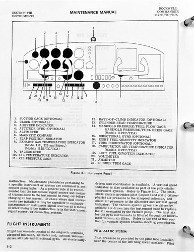 Rockwell Commander Models 112/B/TC/TCA Maintenance Manual - Picture 11 of 12