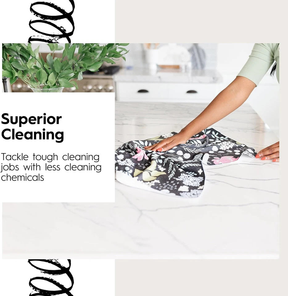 Toalha de chá de cozinha GEOMETRIA -Toalhas de prato de microfibra secagem rápida, 2 peças rosas para você - Imagem 4 de 4