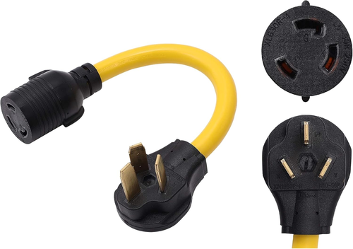 NEMA 10-50P to L6-30R 240V 30 Amp 3 Prong Male Plug to 3 Prong Twist Lock Female - Picture 7 of 12