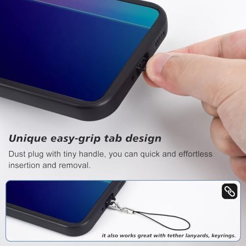 10-pak, wtyczka przeciwpyłowa USB C, łatwa do uchwycenia pokrywa wtyczki USB-C, pyłoszczelny port typu C P - Zdjęcie 2 z 4