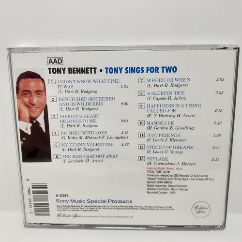 Tony Bennett CD Sings for Two  Fast Free P&P - Imagen 2 de 5