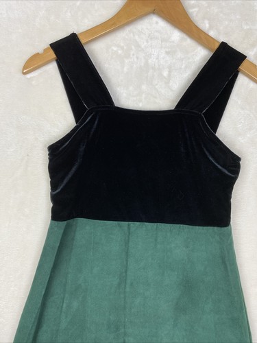 Cindy Couture Maxi Dress Girl Large Striped Colorblock Velvet Sleeveless Holiday - Picture 2 of 14