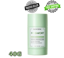 40G Skintific MUGWORT Anti Pores & Acne Clay Mask Stick Roll-On Soothes Breakout