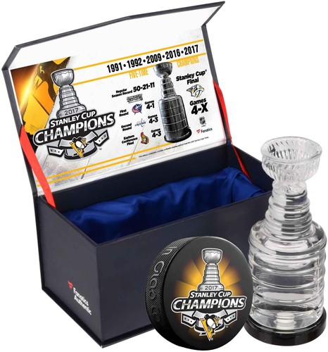 Pittsburgh Penguins 2017 Stanley Cup Champs Stanley Cup Filled With Ice & Puck