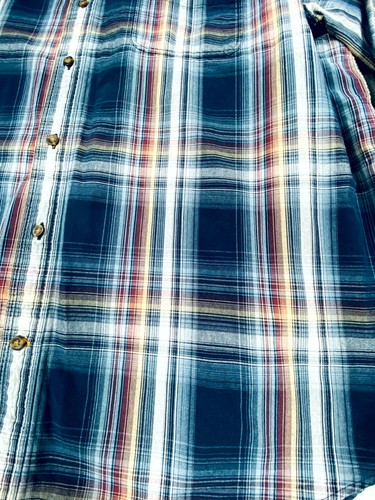 Camisa Carhartt Bellevue Para Hombres 3XL Azul Puños Ajustables Calce Relajado Abotonada - Imagen 2 de 9