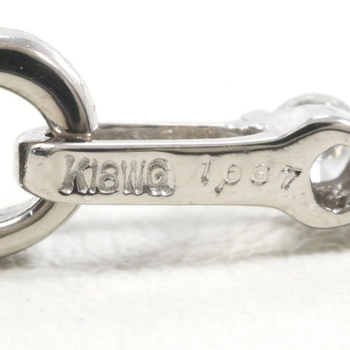 Jewelry 18K White gold Bracelet Diamond 6.4g 18.5cm Free shipping Used - Picture 6 of 6