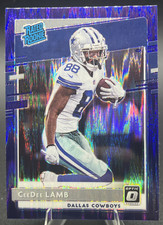 2020 Panini Donruss Optic - Rated Rookies CeeDee Lamb #156 Purple Shock Prizm