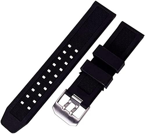 23mm Rubber Silicone Replacement Watch Band with Prong Clasp - Picture 5 of 6