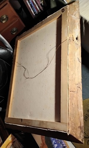 1975 CECIL COUNTY, MD SEAL LARGE PAINTING ON CANVAS WOODCRAFT FRAME EARL SIMMERS - Picture 8 of 11