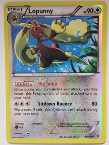 REVERSE HOLO Lopunny 85/106 LP - XY Flashfire Pokemon Card Sanosuke Sakuma Art