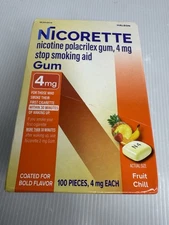 Nicorette Fruit Chill Nicotine Gum (4mg) 100 Pieces EXP: 08/2027