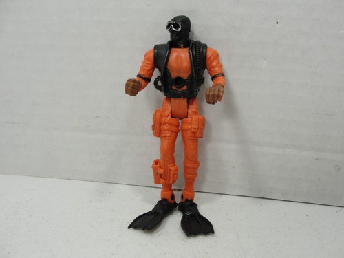 Chap Mei Orange Scuba Diver with Flippers Action Figure 4" - Picture 1 of 3