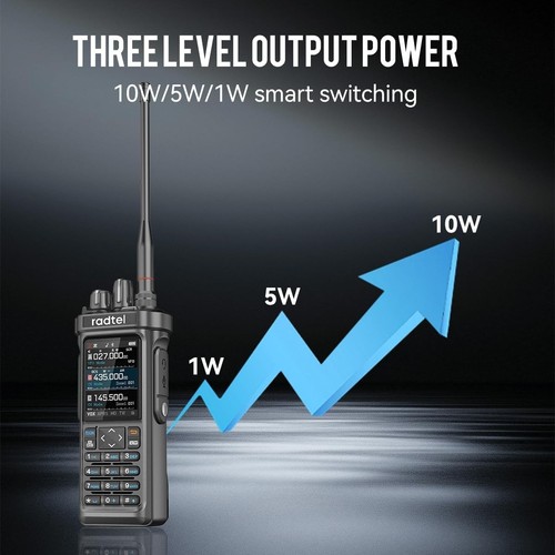 RT-950 PRO Ham Radio TX GPS/APRS, 10W Walkie Talkie Lungo Raggio Portatile Due Vie - Foto 4 di 8