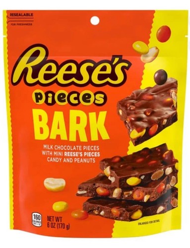 🔵 Neu Limited Edition Reeses PIECES BARK Peanut Butter Chocolate Mini 6oz - Bild 1 von 2