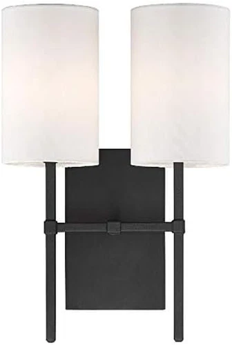 Elegant Veronica Black Forged 2-Light Wall Sconce for Stylish Lighting - Picture 9 of 9