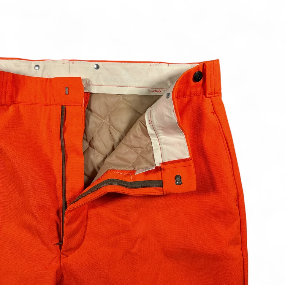 Pantalones Woolrich De Colección Para Hombre 42x31 Naranja Caza Aislado Acolchado Sin Stock Años 70 Foto 4 de 4