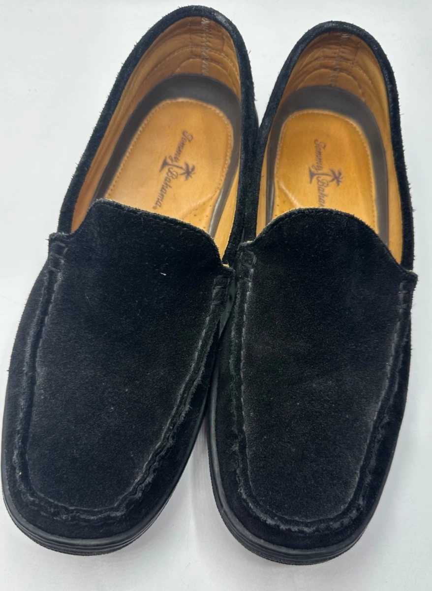 Tommy Bahama Black Suede Leather Loafers Slip-on Driving Shoes Mens Size 10 Tommy Bahama Loafer Black Casual Shoes for Men for sale | eBay main image 3