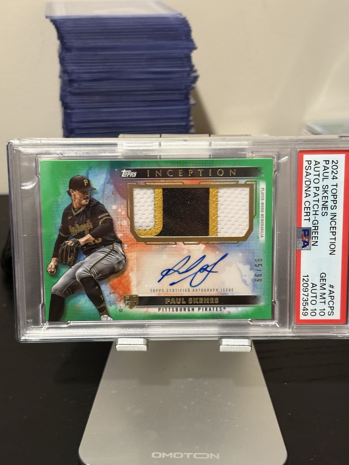 2024 Topps Inception Paul Skenes Pirates Player Worn RPA /99 PSA 10/10