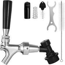 Ball Lock Beer Faucet Picnic Tap, Stainless Steel Core Self-Closing Ball... 