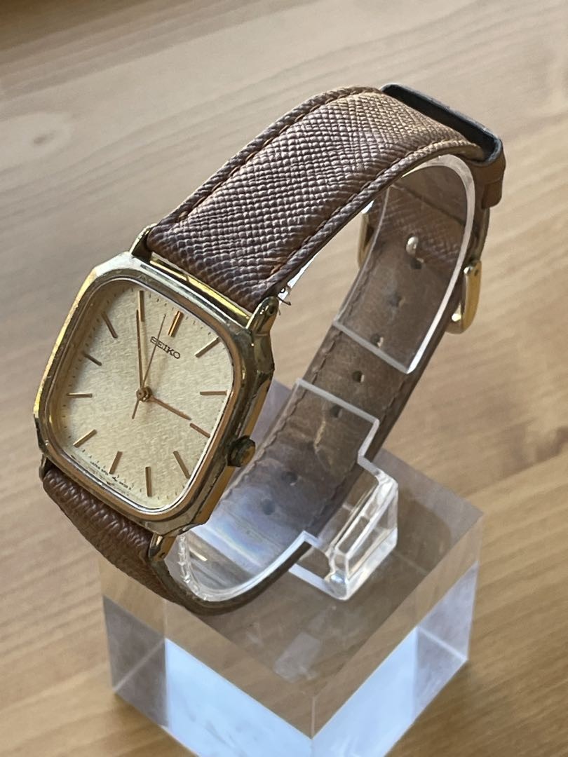 Seiko 5P31-5270 Analog Quartz Men Qz Dial Gold Working