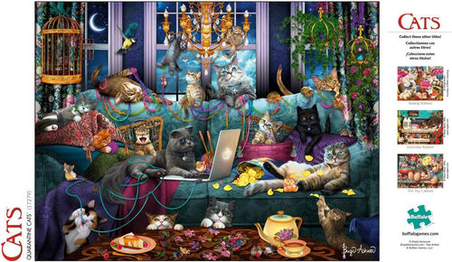 - Quarantäne Katzen Puzzle, Multicolore, Large, 17279 - Foto 5 di 12