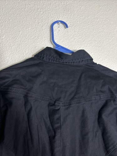 Harley Davidson Embroidered Rose Fitted Long Sleeve Shirt Black Size M - Picture 11 of 13