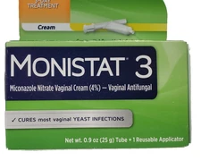 Monistat 3 Day Yeast Infection Treatment for Women, Pre-Filled Cream Applicators