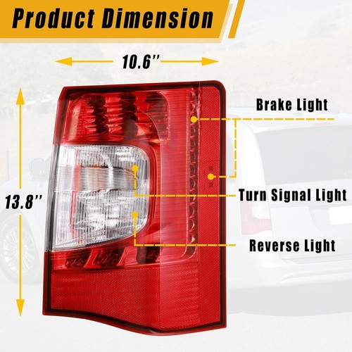 Luz trasera lateral derecha pasajero compatible con luz trasera Town & Country 2011-2016 - Imagen 3 de 5