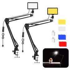 2 Packs 96 LED Dimmable 2400-6800K 97 CRI Video Light 11 Brightness with Clam...