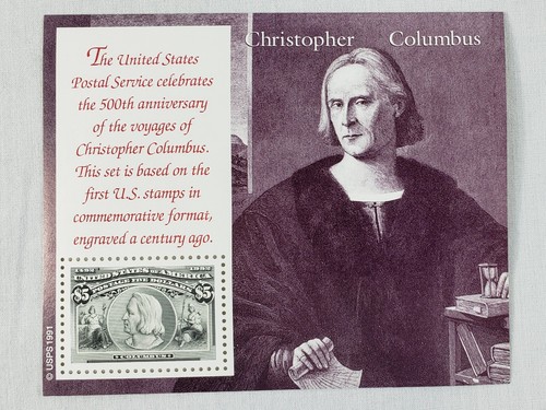 Columbus Voyages of Columbus 1991 conjunto de 6 mini hojas 16 estampillas de USPS MNH/VF/XF - Imagen 4 de 9