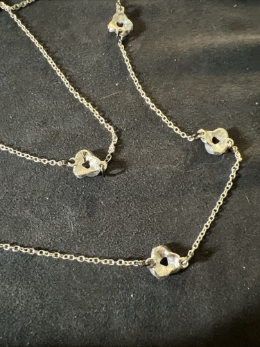 Collar tono plateado con cuentas estilo nudo 24 pulgadas destellos - Imagen 4 de 4