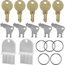 Paper Towel and Toilet Dispenser Key Set,12 Pcs Gold,sliver,white