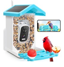 Smart AI Recognition Bird Feeder HD Streaming Video Solar WiFi