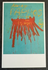art postcard Cy Twombly Leaving Paphos 2012 Living Color gallery invitation NYC