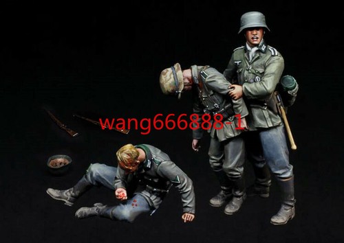 1/35 Resin Soldier Model WW II German soldiers 3 Figures Unpainted unassembled - Picture 2 of 5
