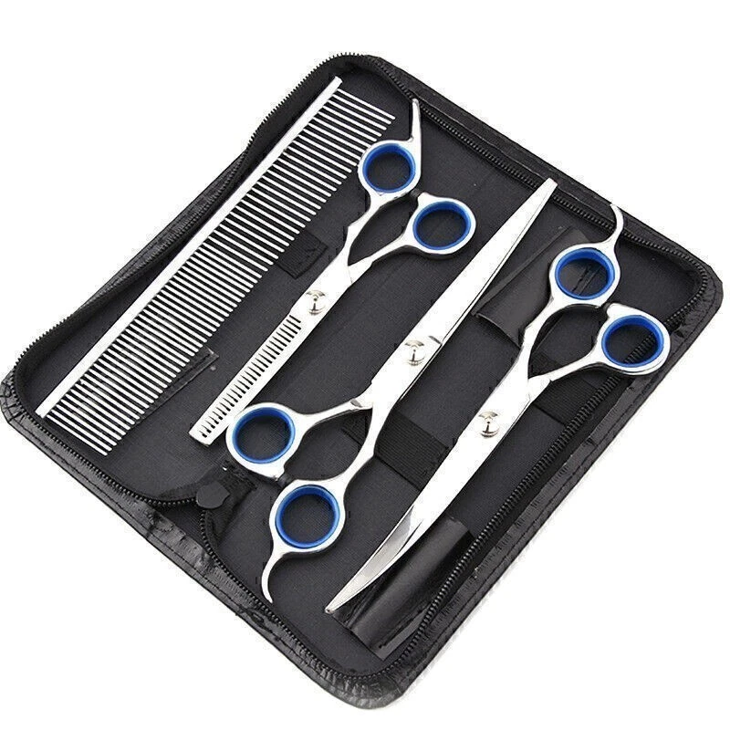 Professional Pet Dog Cat Clippers Scissors Hair Grooming Thinning Shears Sets