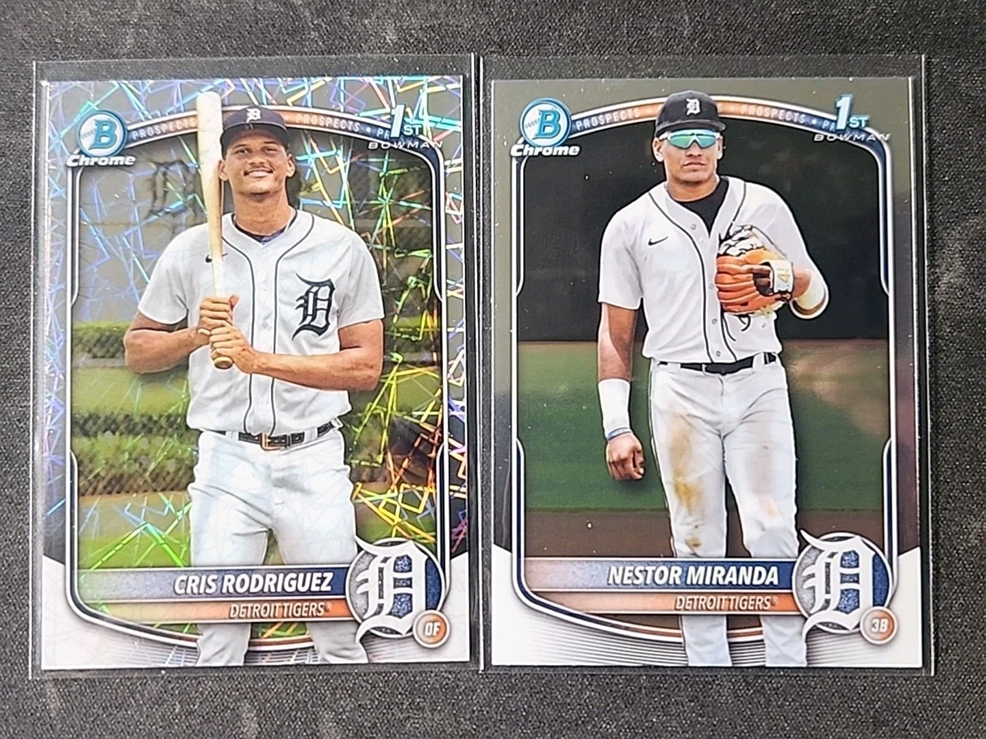 CRIS RODRIGUEZ/NESTOR MIRANDA 2-CARD LOT 2025 1st Bowman Chrome DETROIT TIGERS